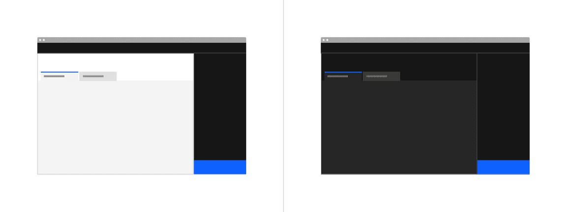 Example of a color mode control Example of a color mode control
